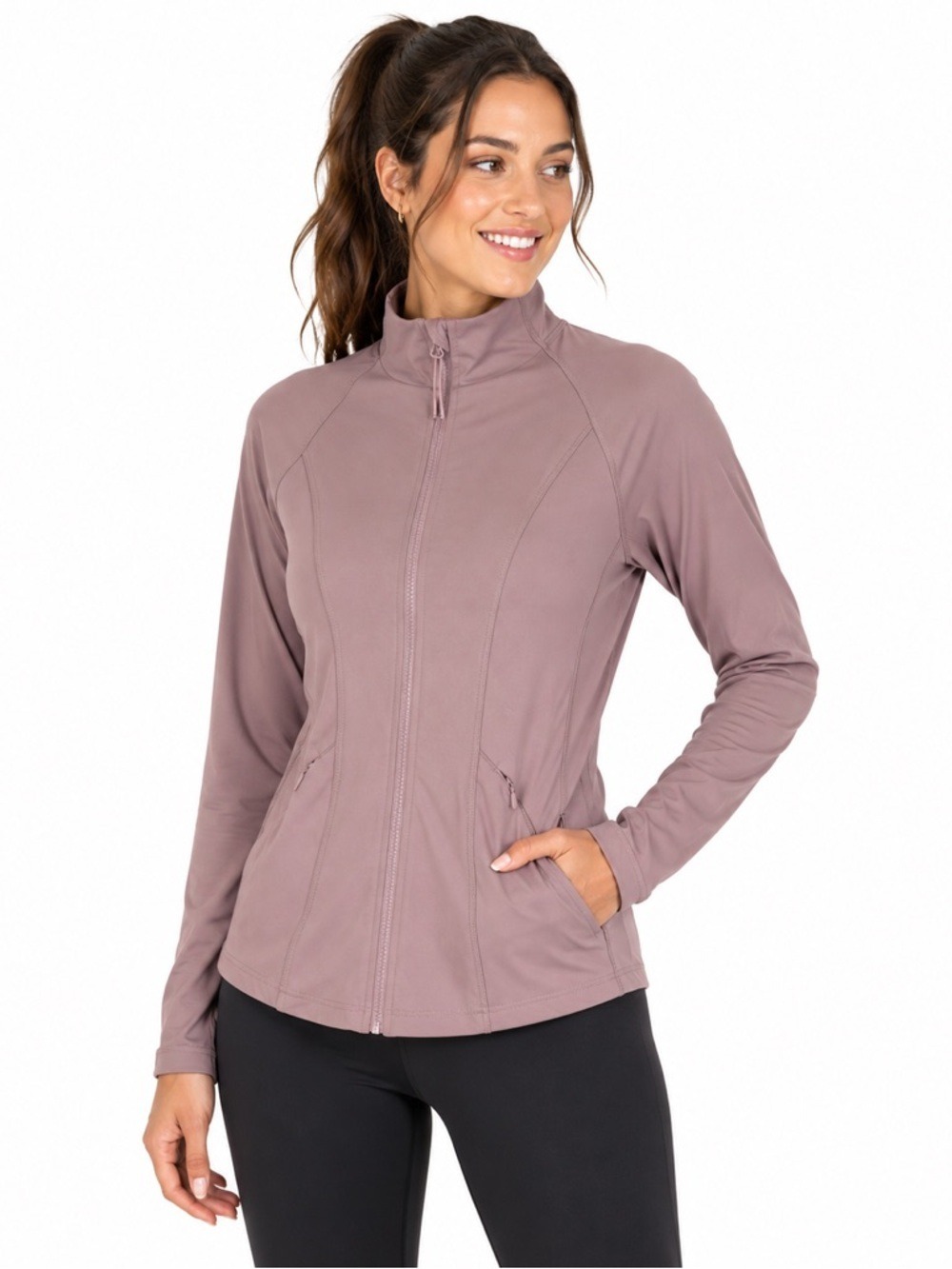 Spyder Active Pink Long Sleeve Stretch Fitted Activewear Jacket Size Small